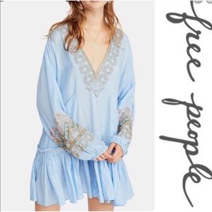 NWT Free People Wild One Embroidered Boho Dress
